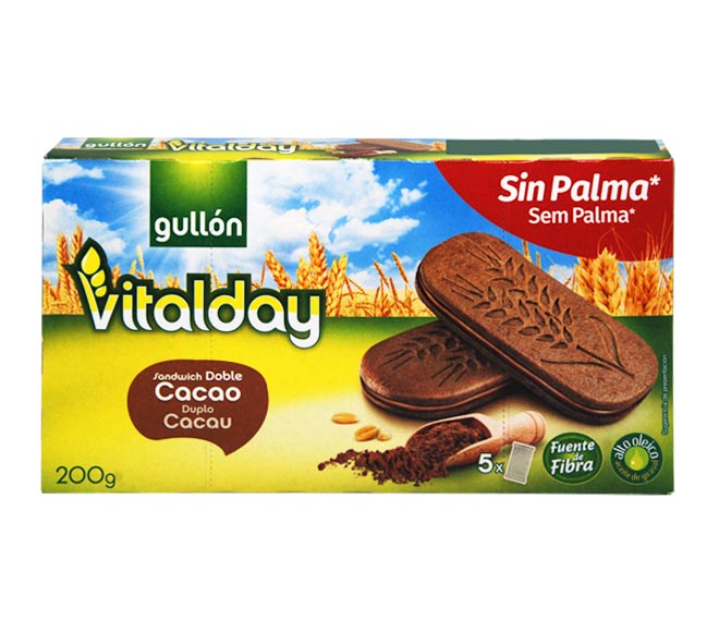 GULLON Vitalday sandwich oat cocoa biscuits 5 x 40g – cocoa filling