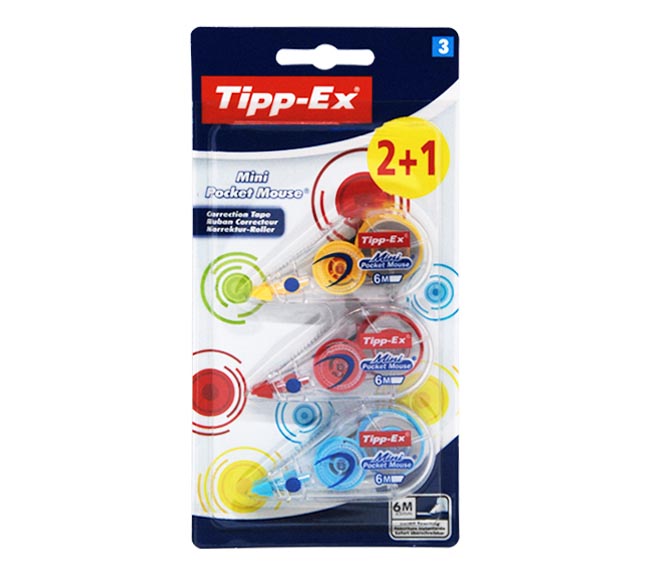 correction tape Tipp-Ex mini pocket mouse 6m (2+1 FREE)