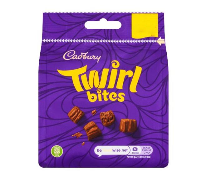 CADBURY chocolate pouch TWIRL Bites 95g