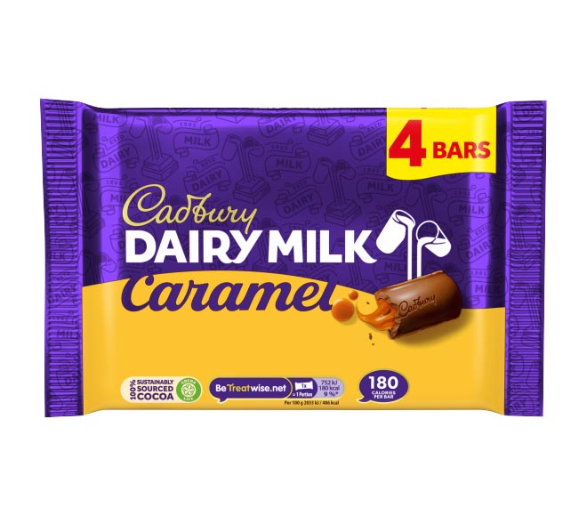 CADBURY chocolate DAIRY MILK caramel 148g (4X37g)