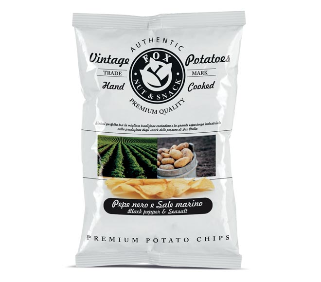 FOX Athentic Vintage Potatoes Chips 120g – Black Pepper & Sea Salt