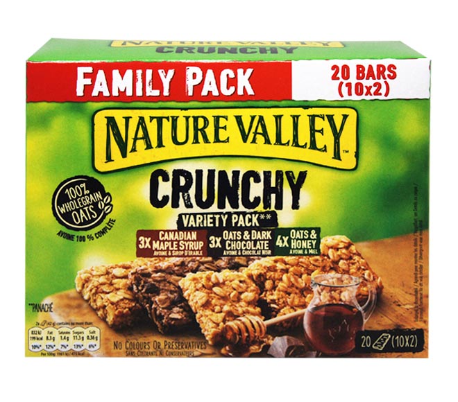 NATURE VALLEY Crunchy bars family pack 10X42g