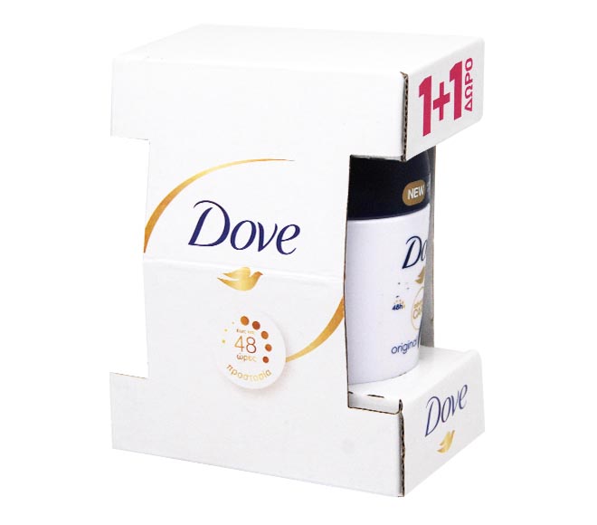 DOVE deodorant roll-on 50ml – original (1+1 FREE)