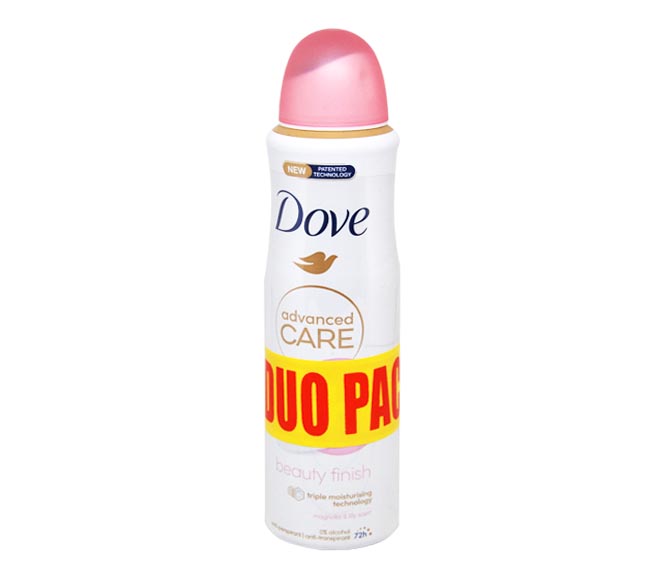 DOVE Advanced Care deodorant spray 150ml – Beauty Finish  (Duo Pack)