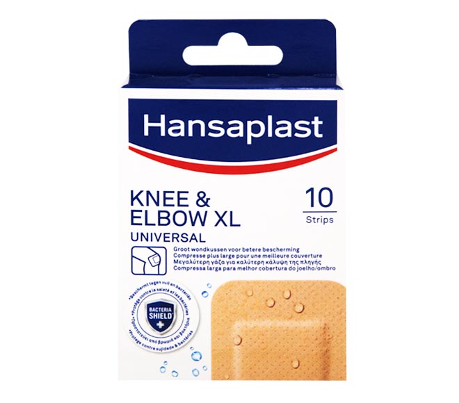 HANSAPLAST bandages 10 strips Knee & Elbow XL