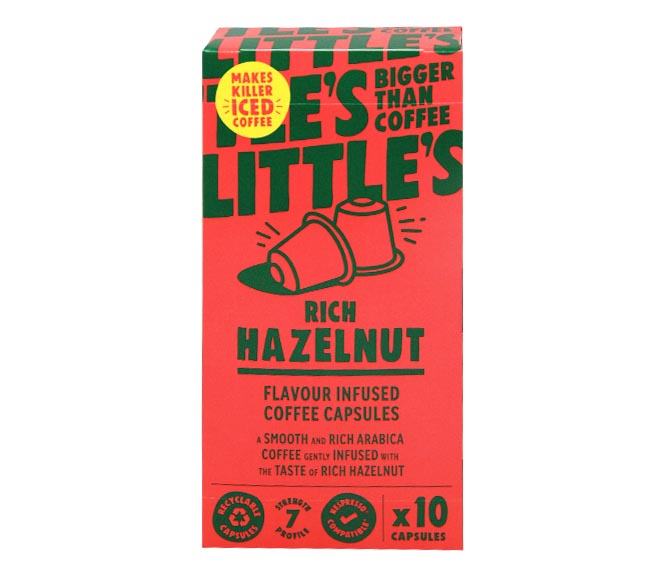 LITTLES nespresso compatible capsules 55g (10 caps) – Rich Hazelnut