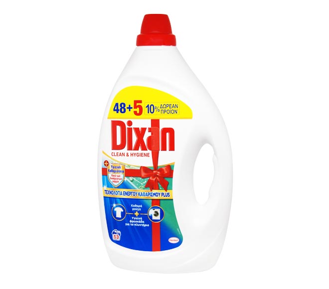 DIXAN Plus gel 53 (48+5 FREE) washes 2.385L – Clean & Hygiene