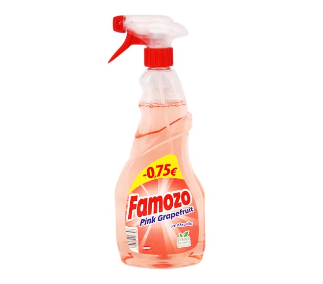 FAMOZO glass cleaner spray 750ml – Pink Grapefruit (€0.75 LESS)
