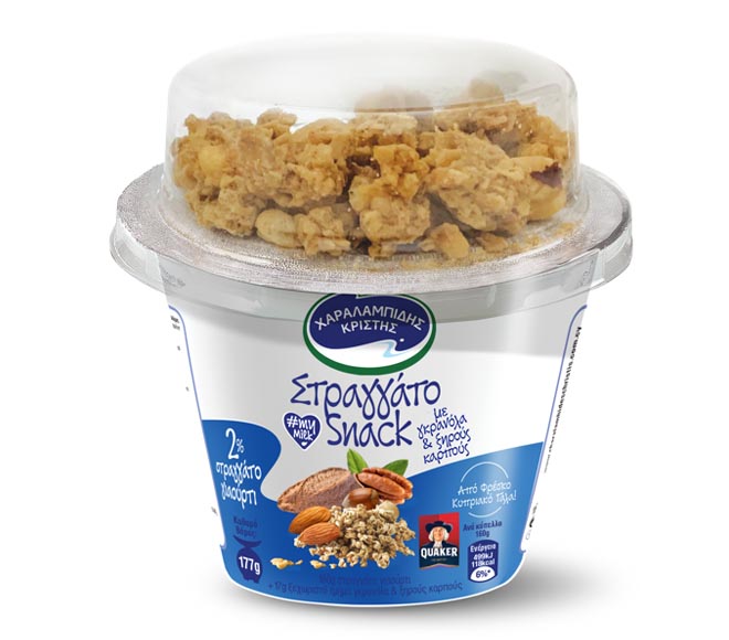 yogurt CHAR. CHRISTIS Straggato Snack 2% 177g (160g yogurt+17g granola & nuts) – Granola & Nuts