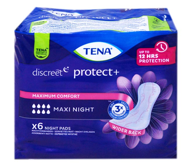 TENA discreet protect+ night pads (6pcs) – Maxi Night