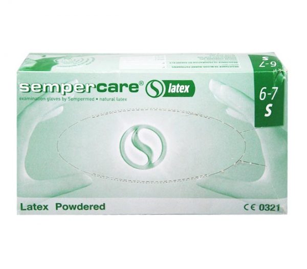 SEMPERCARE Latex Powder Gloves x 100pcs (S)