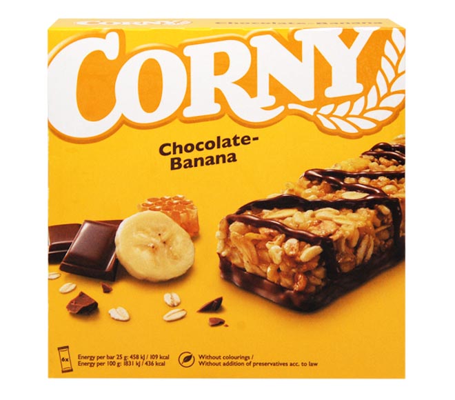 CORNY bars 6X25g – Chocolate-Banana