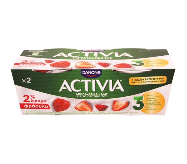fruit yogurt ACTIVIA 2X200g - Strawberry