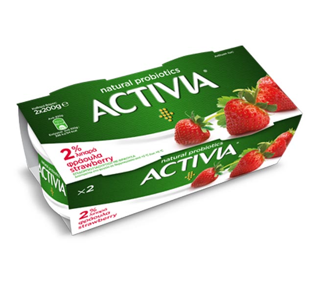 fruit yogurt ACTIVIA 2X200g – Strawberry