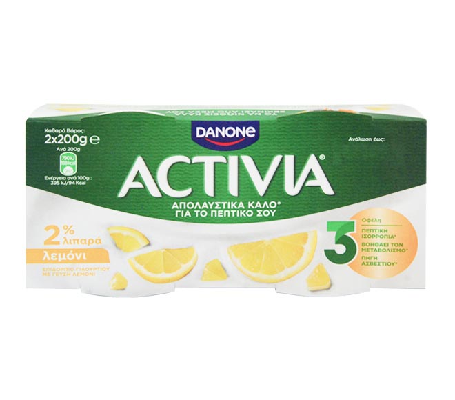 fruit yogurt ACTIVIA 2X200g – Lemon