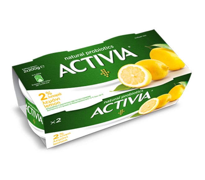 fruit yogurt ACTIVIA 2X200g – Lemon