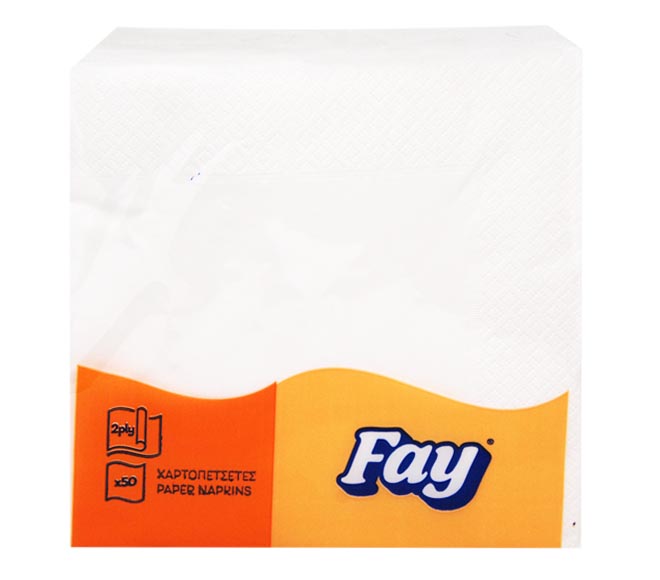 FAY napkins 2ply 50pcs 33cm x 33cm – white