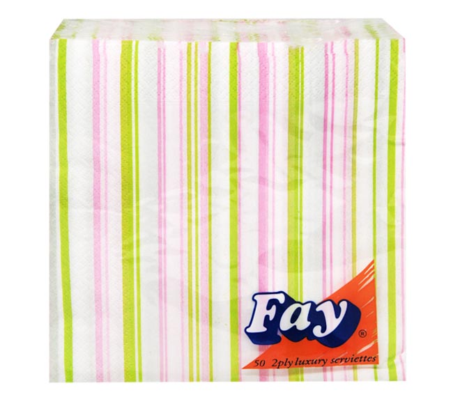 FAY napkins 2ply 50pcs 33cm x 33cm – stripes
