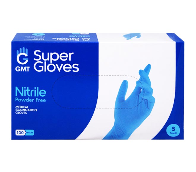 GMT disposable nitrile powder-free gloves (S) 100ps – Blue