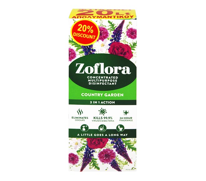 ZOFLORA concentrated disinfectant 500ml – Country Garden (20% LESS)