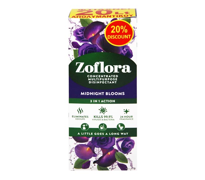 ZOFLORA concentrated disinfectant 500ml – Midnight Blooms (20% LESS)