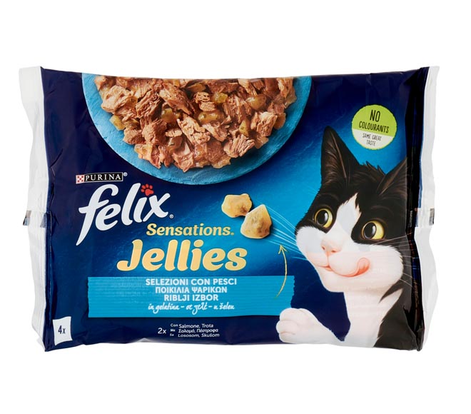 cat FELIX fish variety in jelly 4X85g