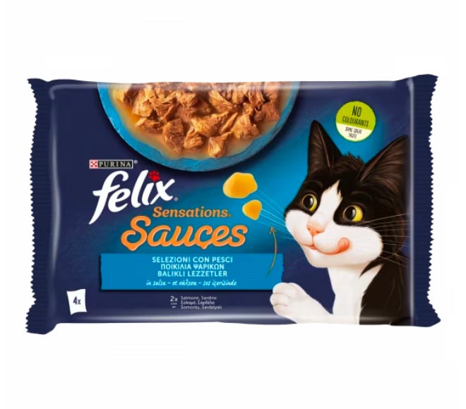 cat FELIX fish variety in sause 4X85g