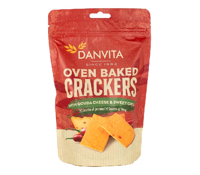 DANVITA Oven Baked Crackers 100g – Gouda Cheese & Sweet Chili