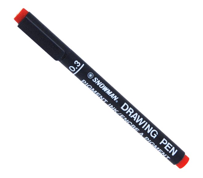 pen SNOWMAN drawing 0.3mm – red