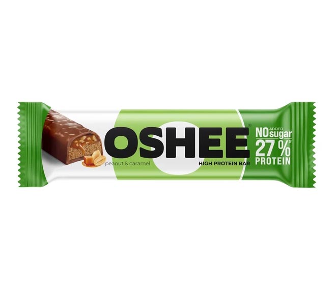 OSHEE Protein Bars (26% protein) 48g – Peanut & Caramel