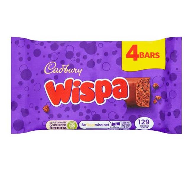 CADBURY chocolate Wispa 94.8g (4X23.7g)