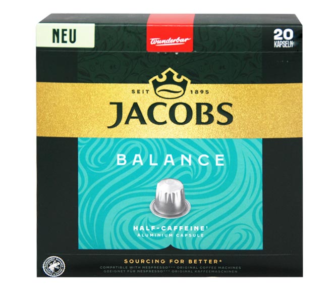 JACOBS espresso BALANCE half caffeine 104g – (20 caps – intensity 5)