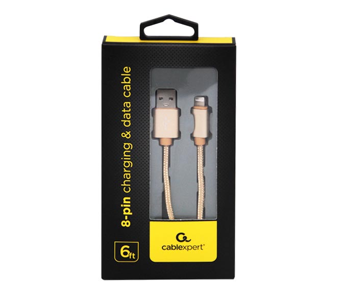 CABLEXPERT charging & data cable 8-pin – Gold