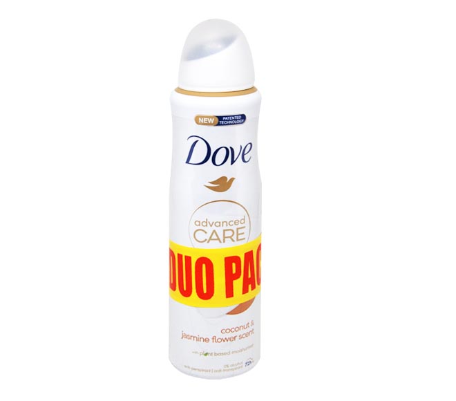 DOVE Advanced Care deodorant spray 150ml – Coconut & Jasmine Flower Scent (Duo Pack)