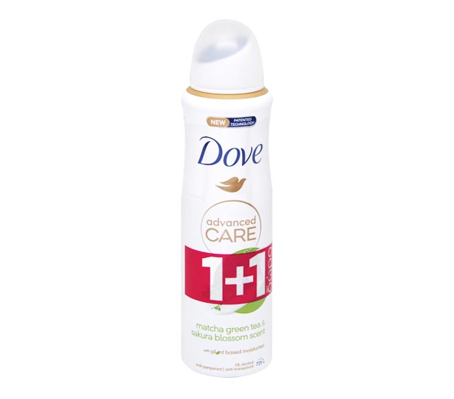 DOVE Advanced Care deodorant spray 150ml – Matcha Green & Sakura Blossom Scent (1+1 FREE)
