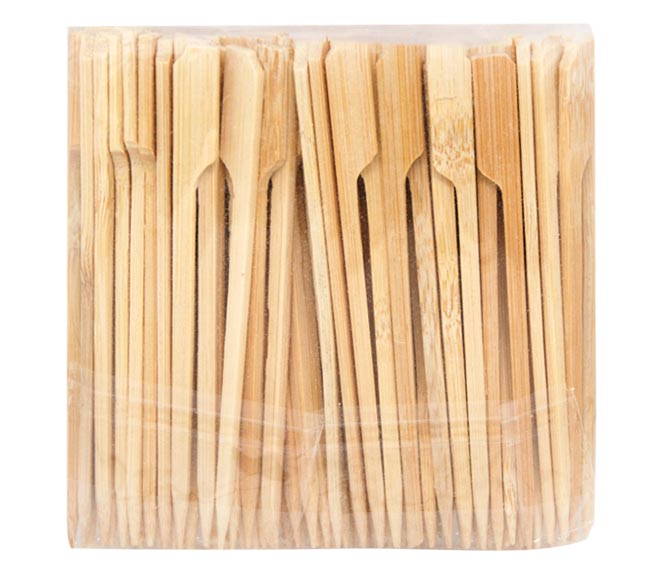 CATERWAYS wooden flat edge bamboo skewer 12cm 100pcs