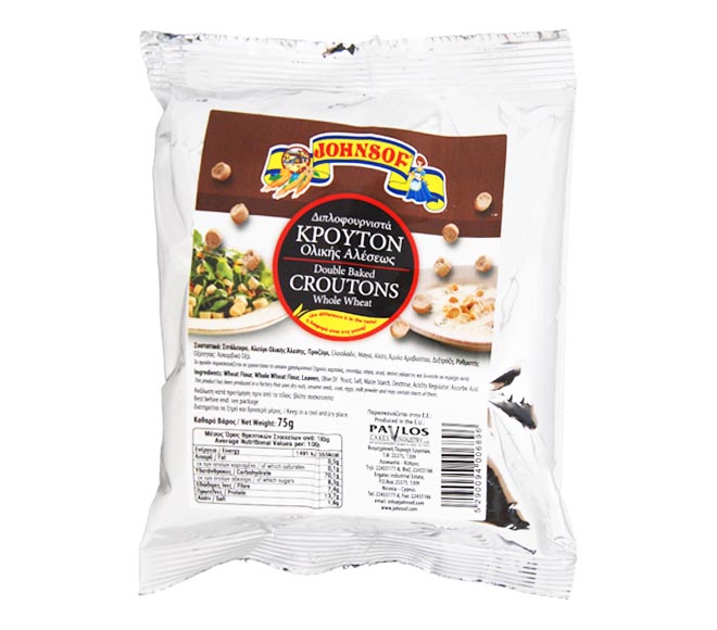 JOHNSOF Double Baked croutons whole wheat 75g