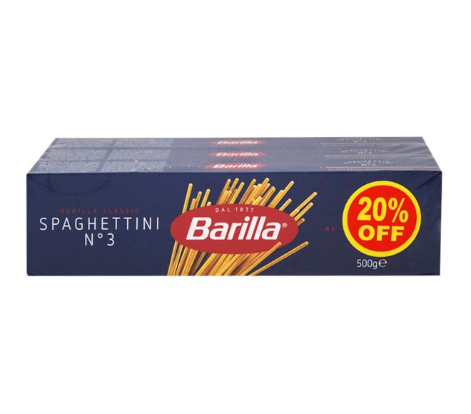 BARILLA spaghettini 3x500g (n.3) (20% OFF)