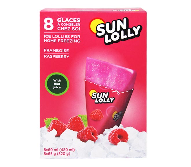 SUN LOLLY ice lollies for home freezing 8x60ml – Raspberry