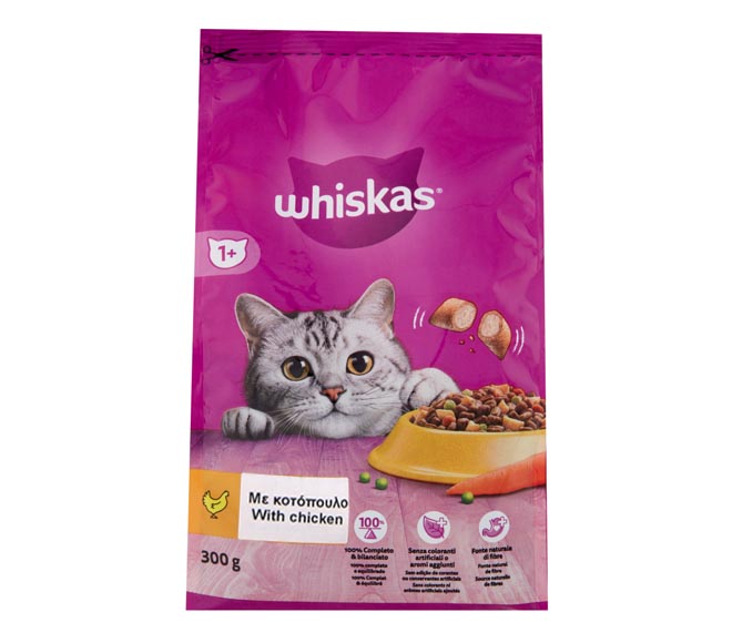 cat WHISKAS dry food adult 300g – chicken stuffed croquettes