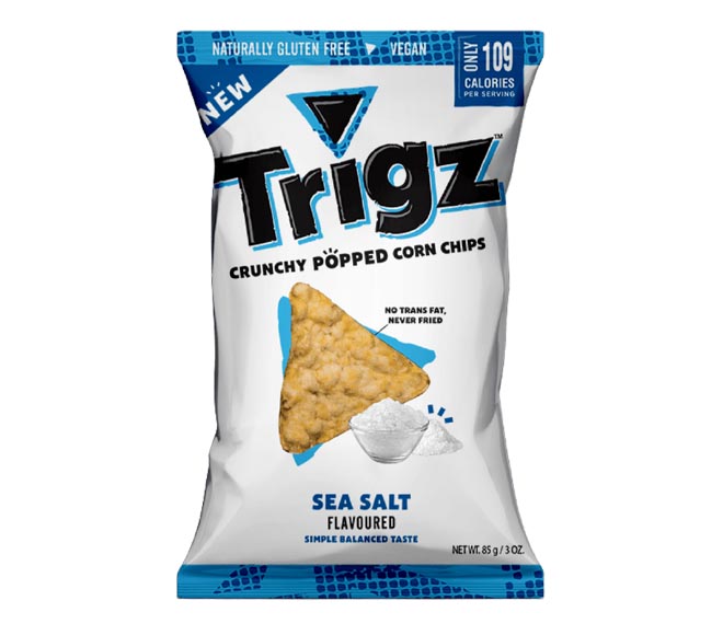 TRIGZ sea salt flavoured corn chips 85g