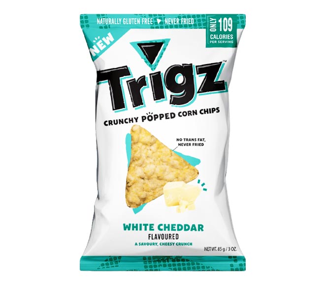 TRIGZ white cheddar flavoured corn chips 85g