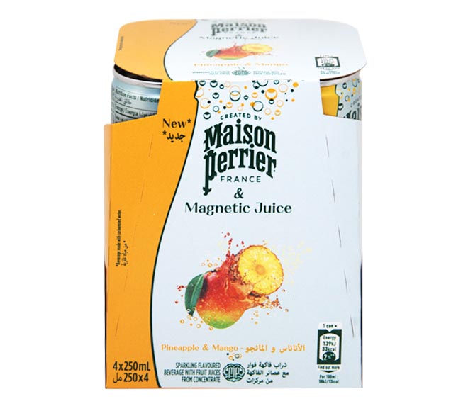 MAISON PERRIER & Magnetic Juice 4 x 250ml – Pineapple & Mango