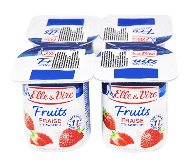 fruit yogurt ELLE & VIRE 4x125g – Strawberry
