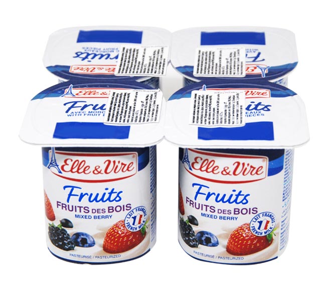 fruit yogurt ELLE & VIRE 4x125g – Mixed  Berries