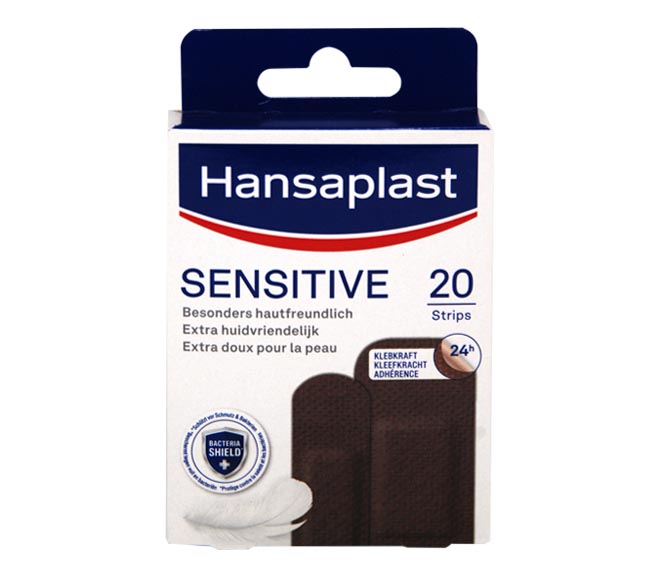 HANSAPLAST Sensitive bandages 20 strips extra skin friendly (two sizes)