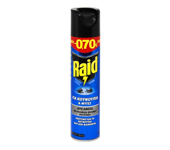 Insecticide RAID spray for mosquitoes and flies 300ml (€0.70 OFF)