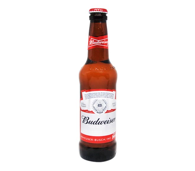 BUDWEISER lager beer bottle 330ml