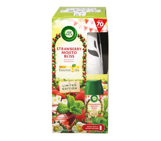AIR WICK Automatic Spray Machine Essential Oils – Strawberry Mojito Bliss