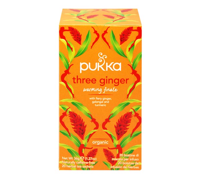 tea PUKKA bio Three Ginger (20 pcs) 36g – Fiery Ginger, Galangal & Turmeric